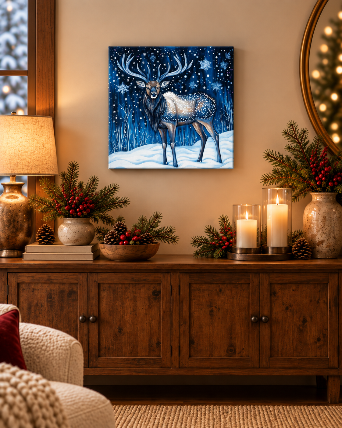 MIDNIGHT WINTER ELK