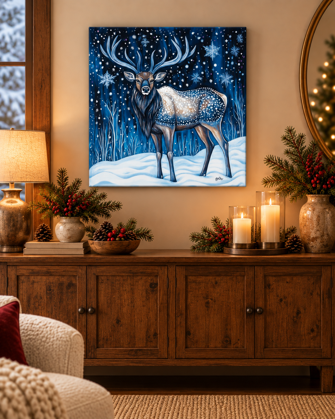 MIDNIGHT WINTER ELK