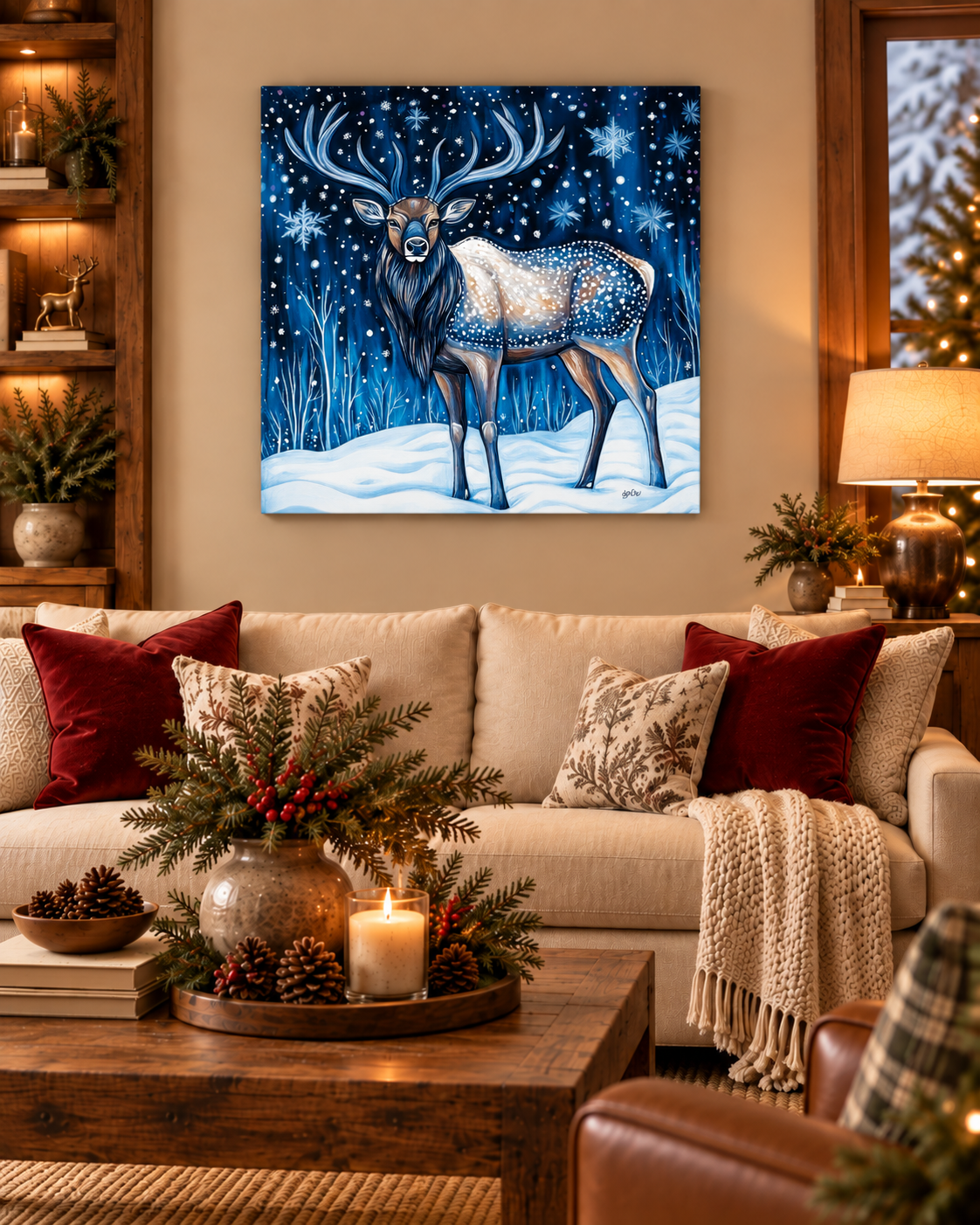 MIDNIGHT WINTER ELK