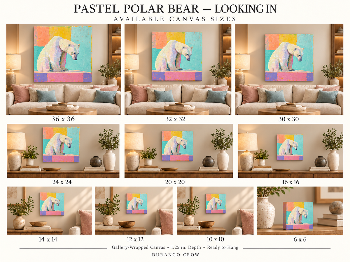 PASTEL POLAR BEAR – LOOKING IN