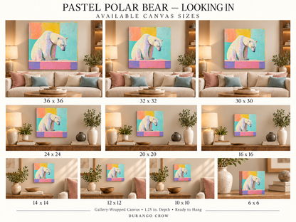 PASTEL POLAR BEAR – LOOKING IN