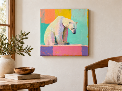 PASTEL POLAR BEAR – LOOKING IN
