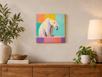 PASTEL POLAR BEAR – LOOKING IN