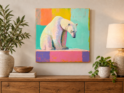PASTEL POLAR BEAR – LOOKING IN