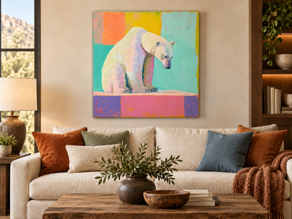 PASTEL POLAR BEAR – LOOKING IN