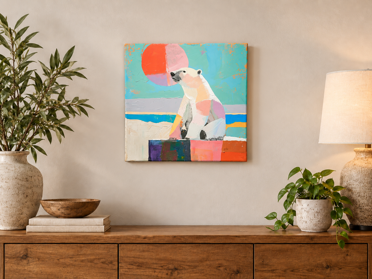 PASTEL POLAR BEAR – LOOKING OUT