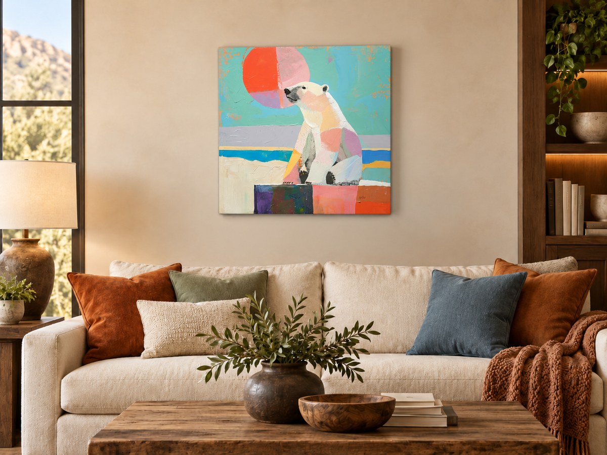 PASTEL POLAR BEAR – LOOKING OUT