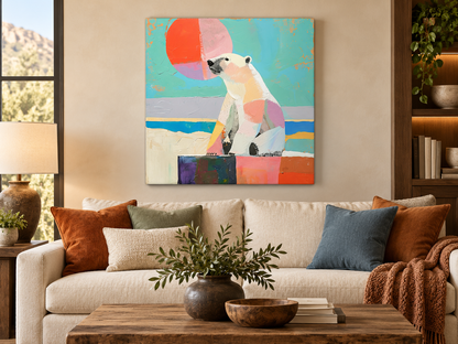 PASTEL POLAR BEAR – LOOKING OUT