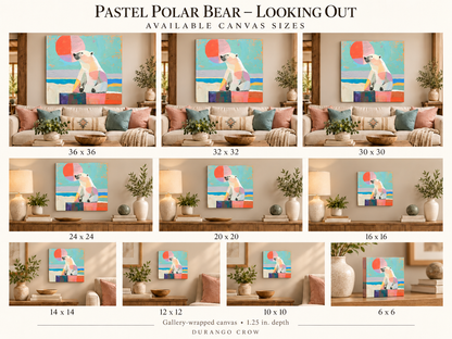 PASTEL POLAR BEAR – LOOKING OUT