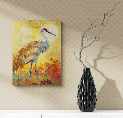 SANDHILL CRANE GLOWING