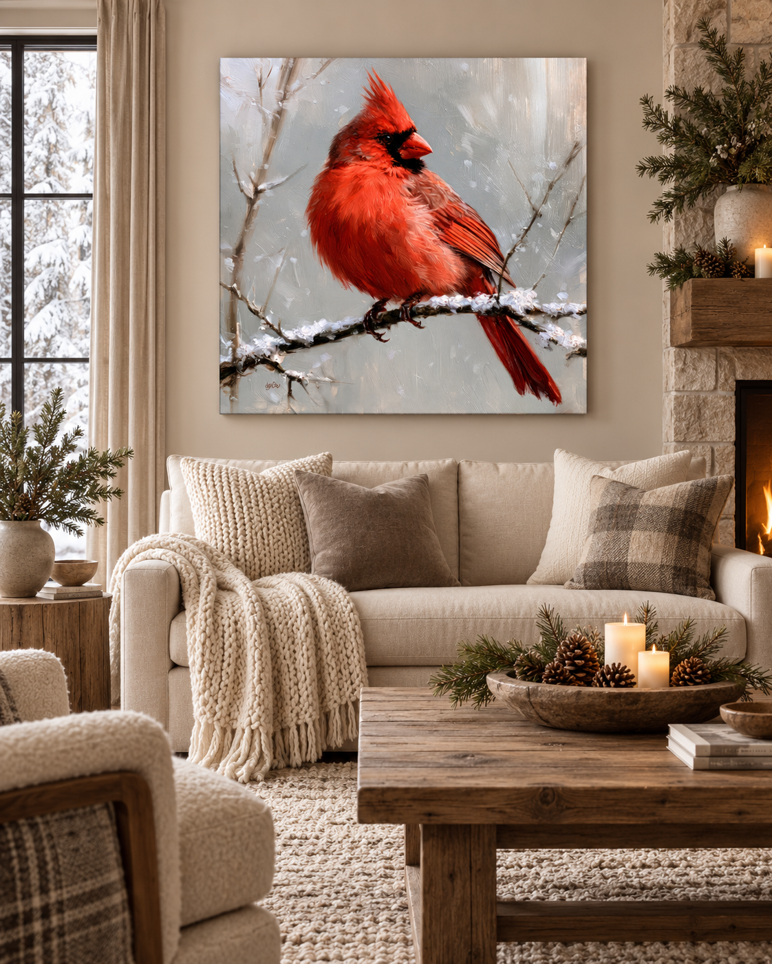 SNOWY CARDINAL