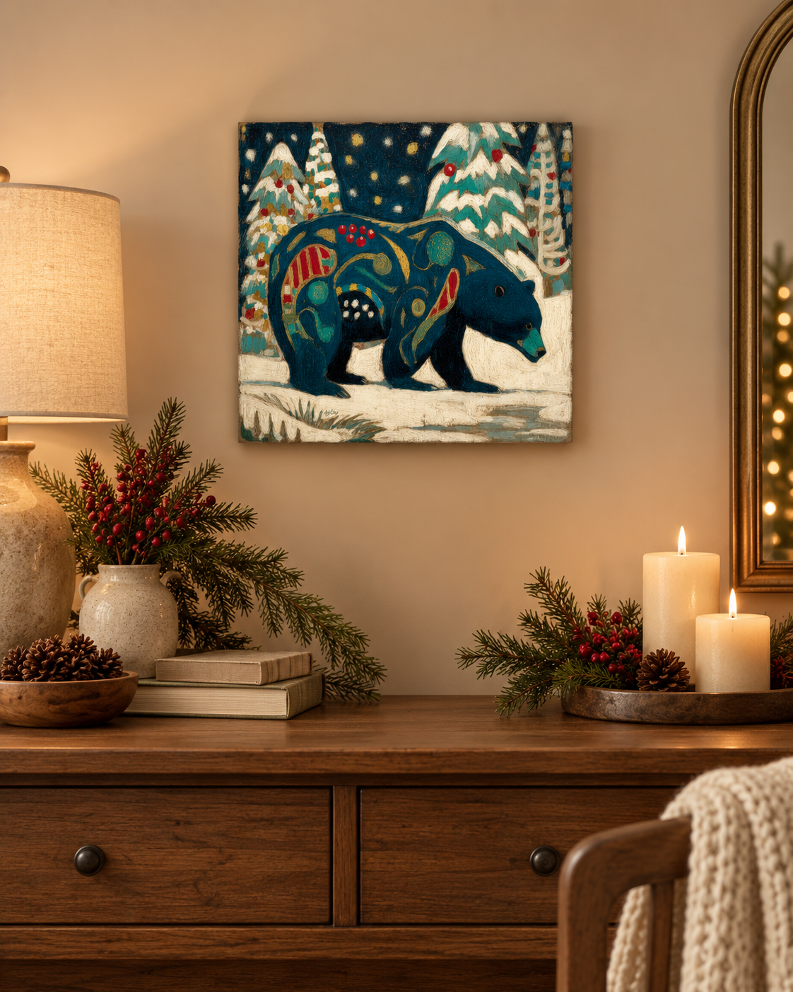 SNOWY NIGHT BEAR
