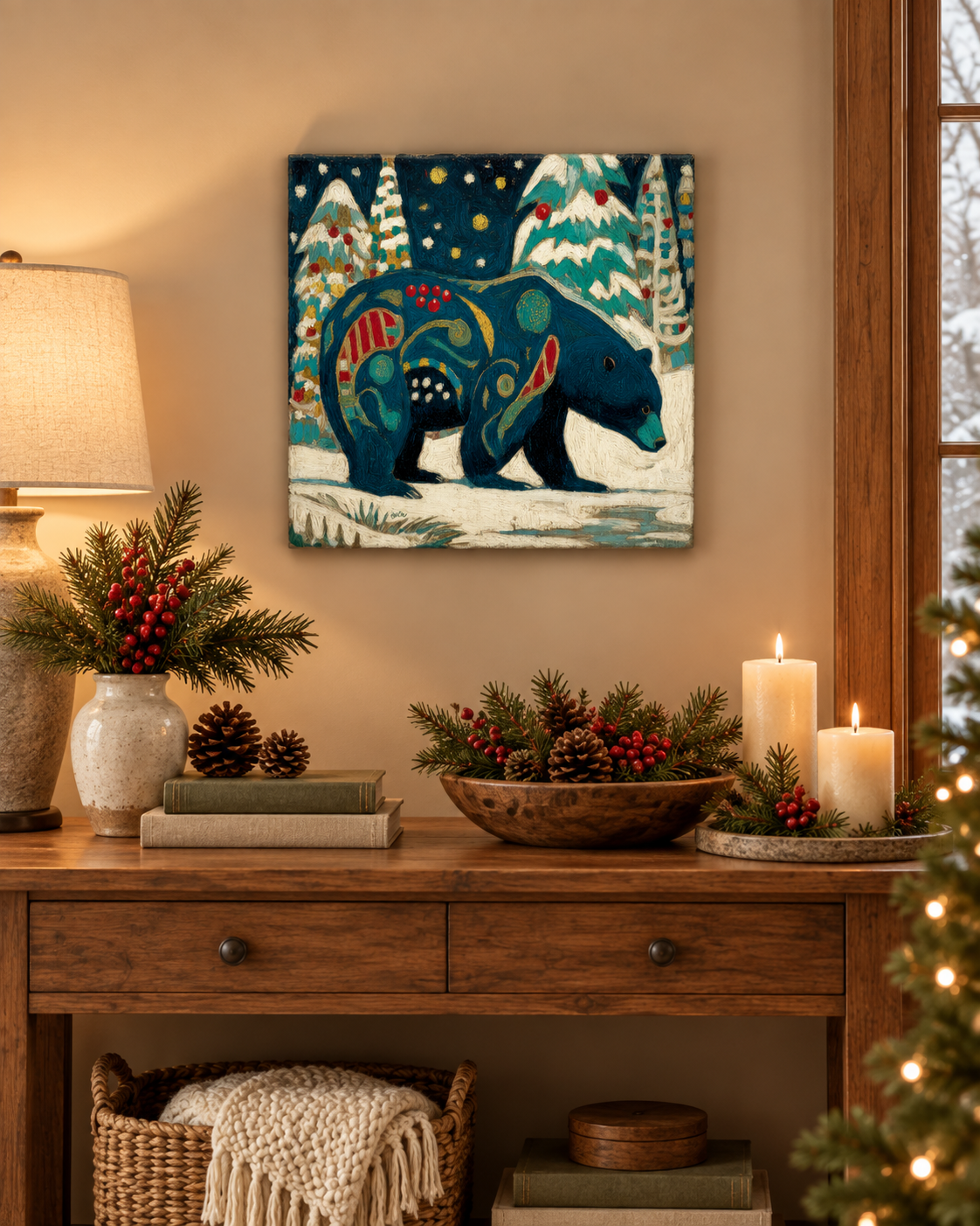 SNOWY NIGHT BEAR