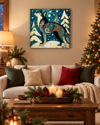 SNOWY NIGHT WOLF