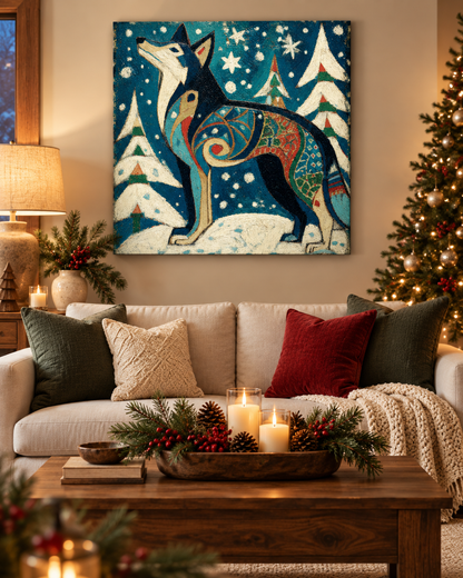 SNOWY NIGHT WOLF