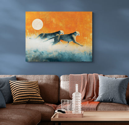 SUNRISE, FULL MOON CHEETAHS