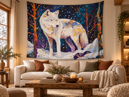 WHITE WOLF - Wall Tapestry
